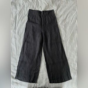 Only Child Dune pants. Black linen. Wide-legged.